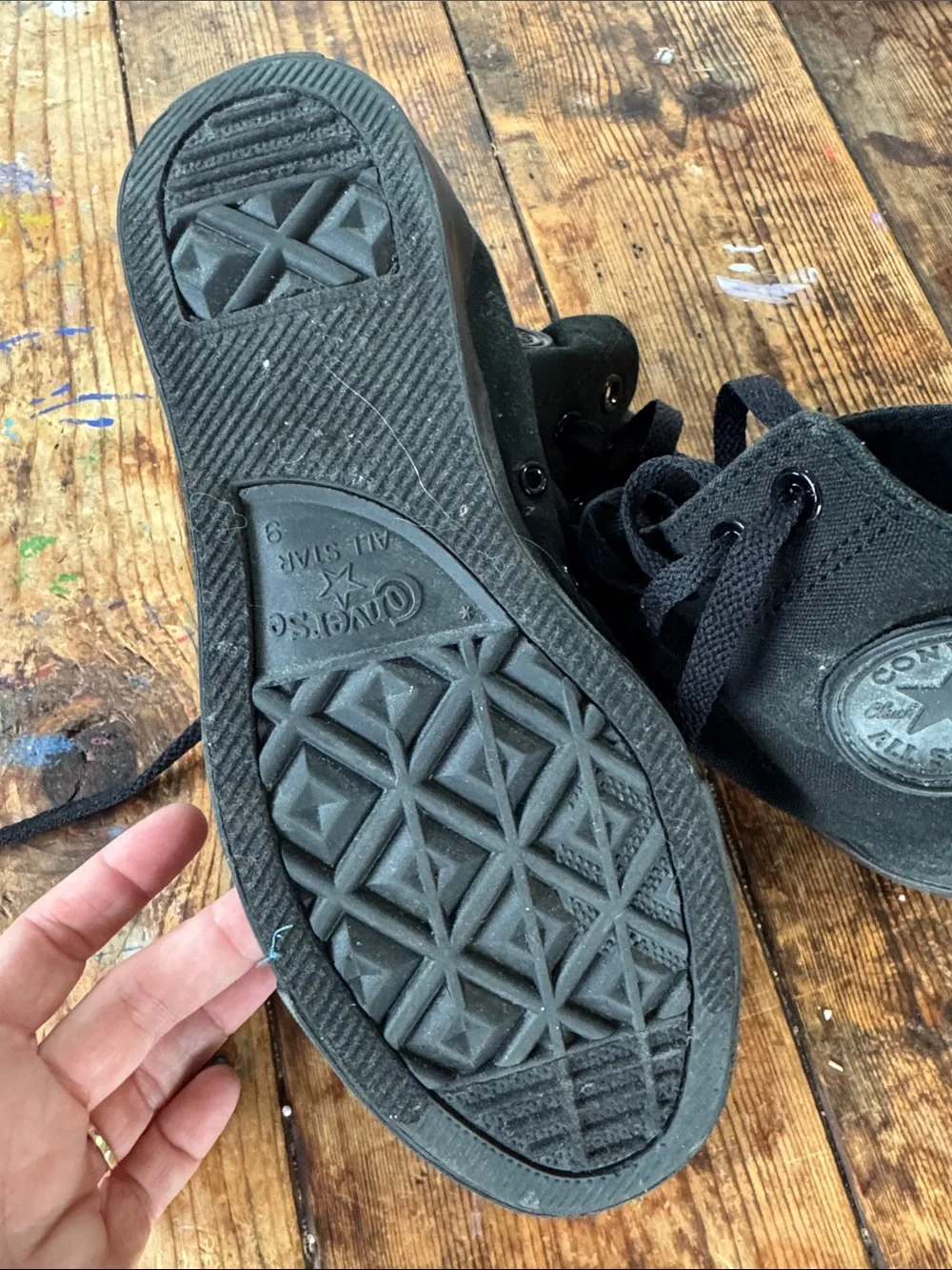 Converse Black High Top Canvas Sneakers